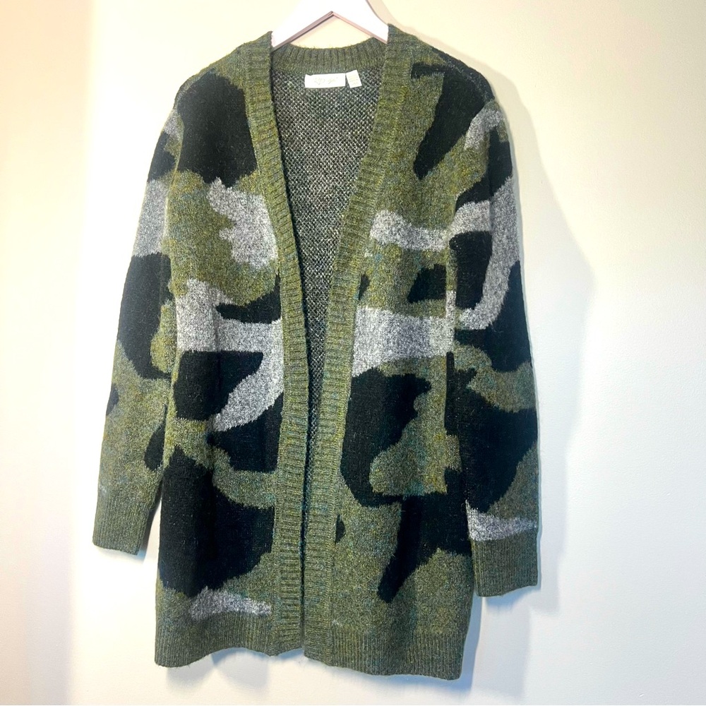 RD Style Green Camo Long Oversized Sweater Size Large